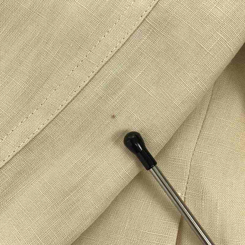 Max Mara / マックスマーラ リネン 金ボタン ノーカラー ジャケット / 総裏地