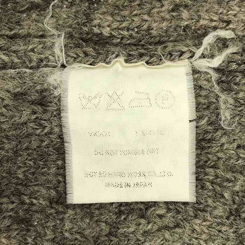 TOUJOURS / トゥジュー ウール アラン編みニットカーディガン