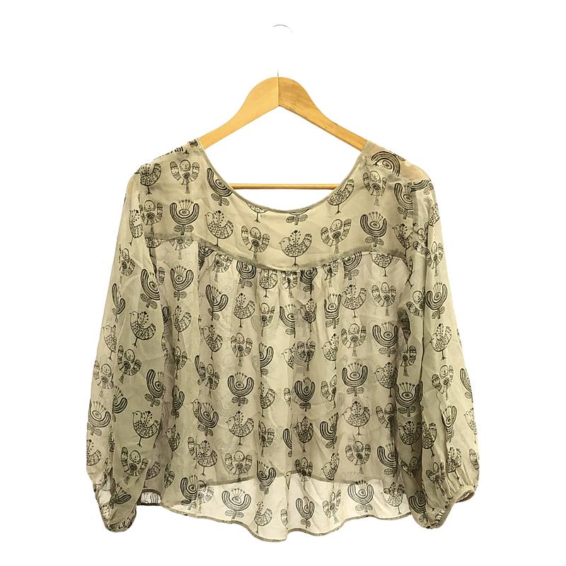 mina perhonen / ミナペルホネン flower,bird,me / シルク プルオーバーブラウス