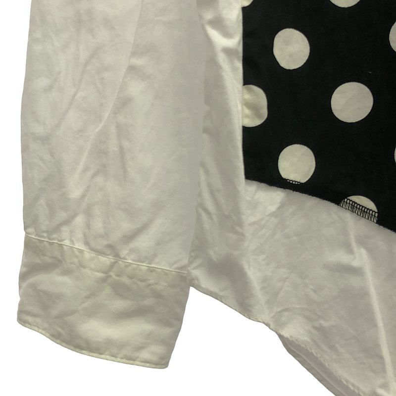 BLACK COMME des GARCONS / ブラックコムデギャルソン ドット柄切替 コットン シャツ