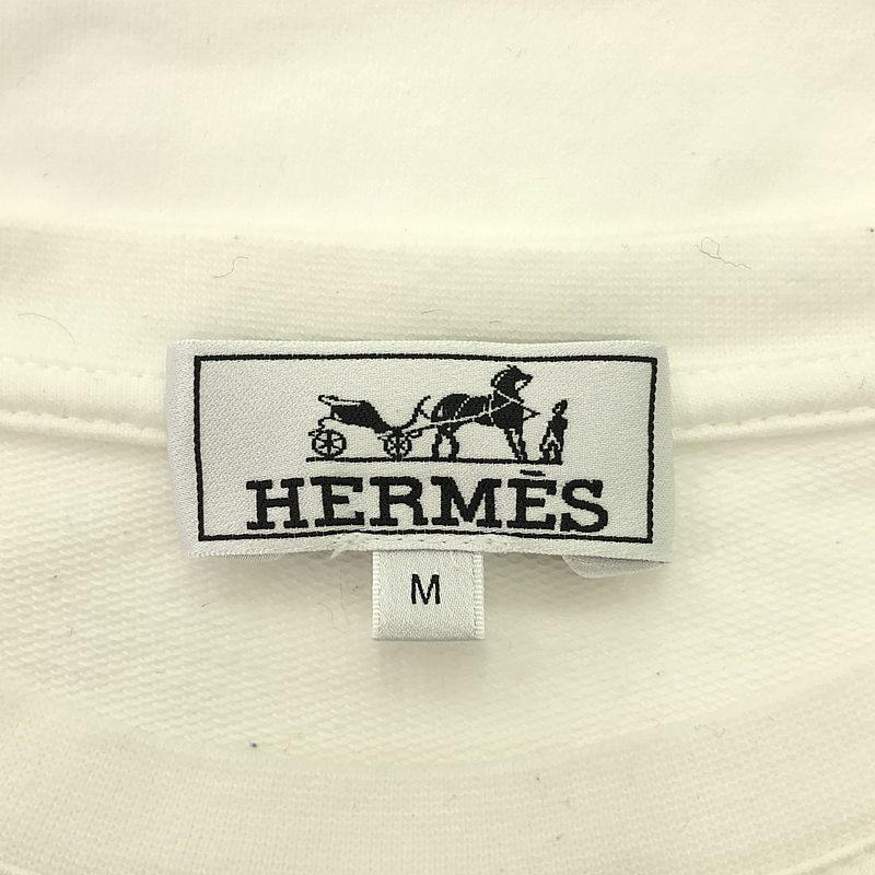 HERMES / エルメス コットン Hロゴ クルーネック ロングスリーブカットソー