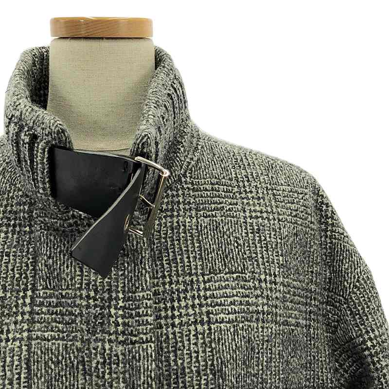 ERMANNO SCERVINO / エルマンノシェルヴィーノ ウール レザーベルト ダブルアジャスター オーバー コート / 総裏地