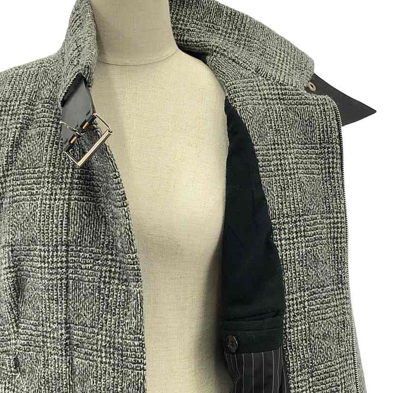 ERMANNO SCERVINO / エルマンノシェルヴィーノ ウール レザーベルト ダブルアジャスター オーバー コート / 総裏地