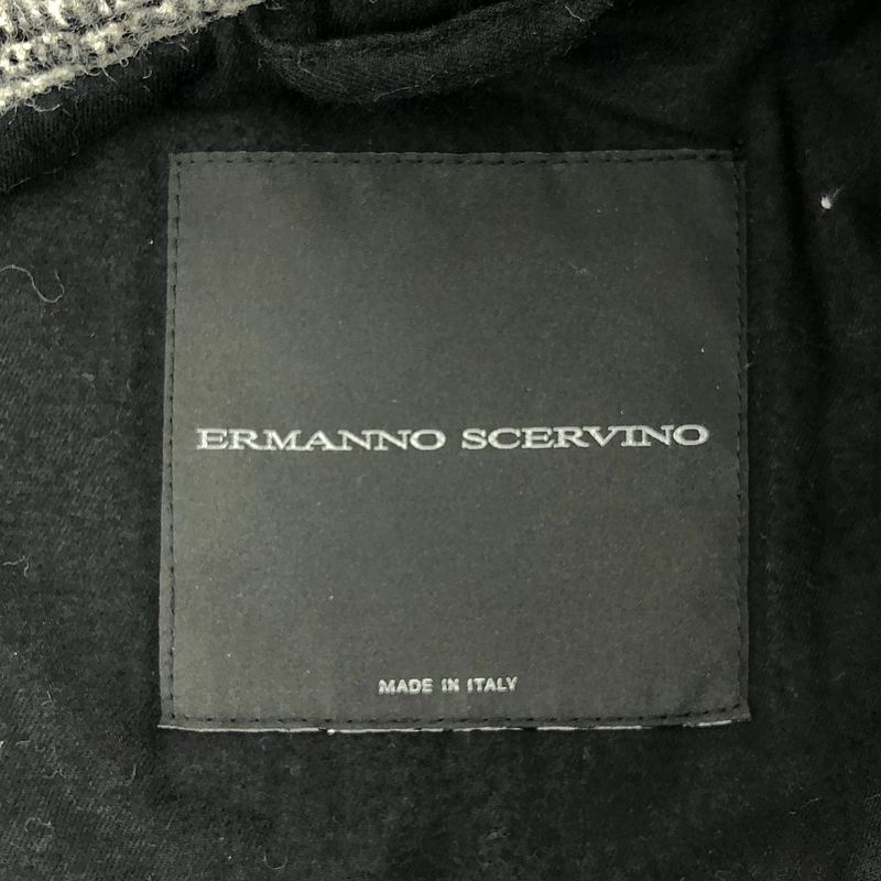 ERMANNO SCERVINO / エルマンノシェルヴィーノ ウール レザーベルト ダブルアジャスター オーバー コート / 総裏地
