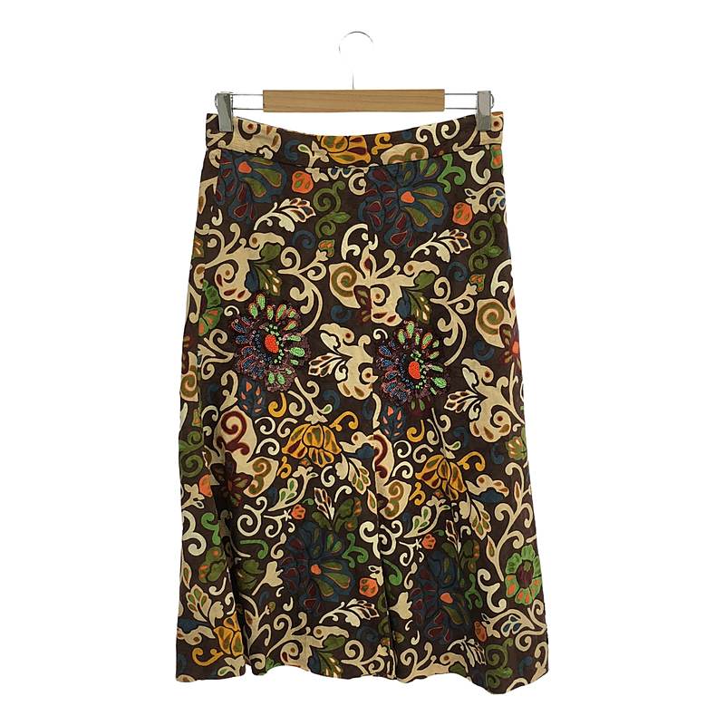 JOSEPH / ジョセフ 総柄 ビジュー装飾 ジャガード スカート