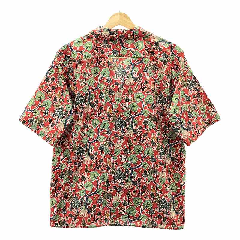 YAECA WRITE / ヤエカライト CAMP SHIRT DOE A DEER RED キャンプ コットン シャツ 動物柄