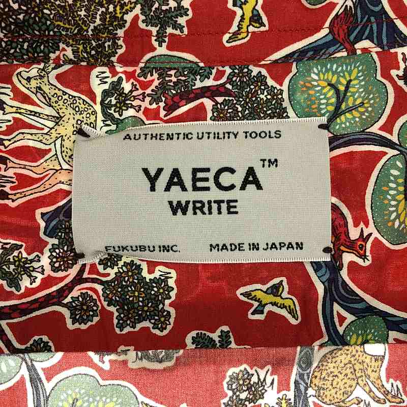 YAECA WRITE / ヤエカライト CAMP SHIRT DOE A DEER RED キャンプ コットン シャツ 動物柄