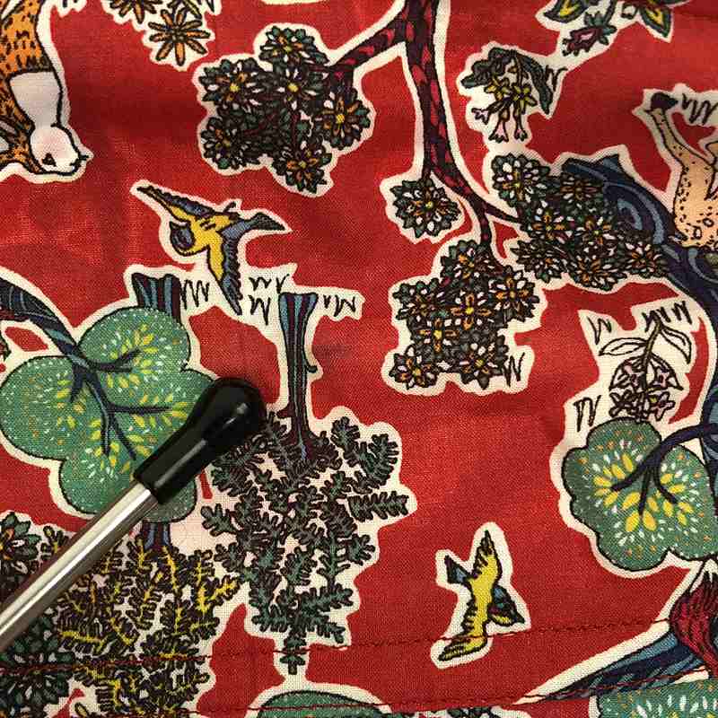 YAECA WRITE / ヤエカライト CAMP SHIRT DOE A DEER RED キャンプ コットン シャツ 動物柄