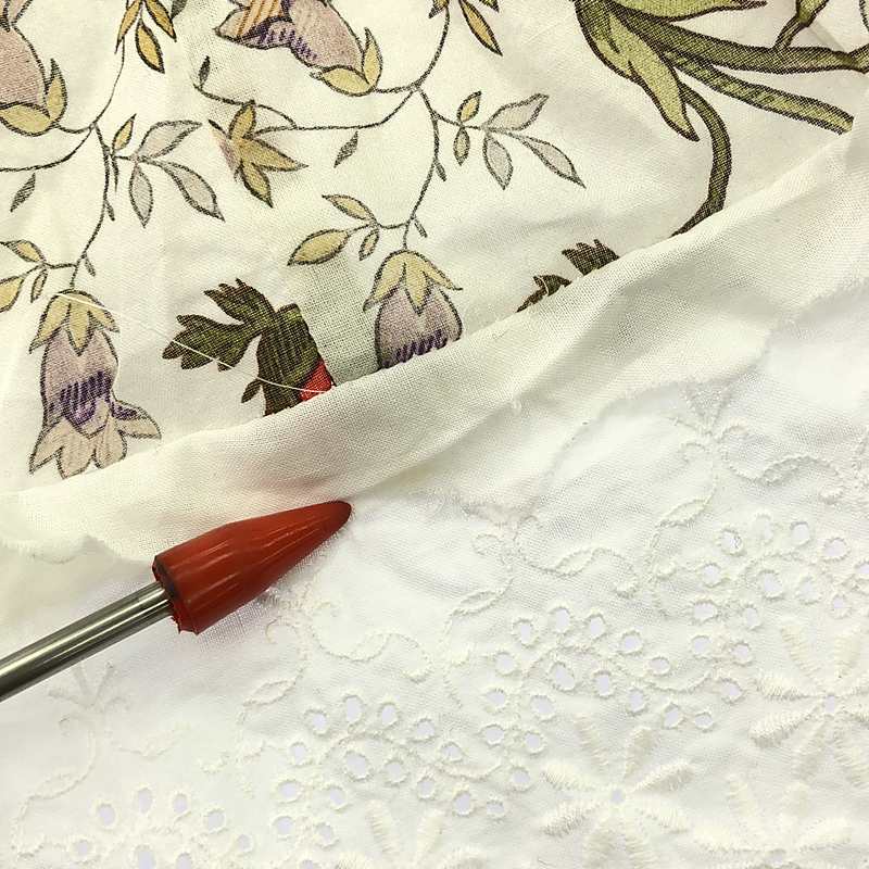 tricot COMME des GARCONS / トリココムデギャルソン コットン レース フラワー チャイナシャツ