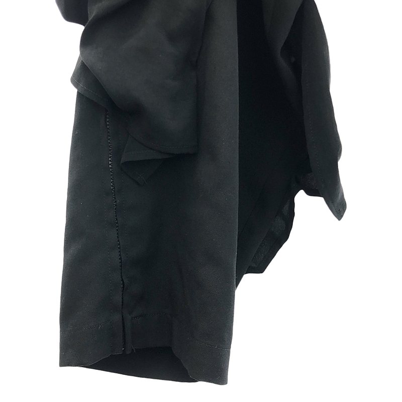 YOHJI YAMAMOTO POUR HOMME / ヨウジヤマモトプールオム WOOL GABARDINE DECO DRAPED PANTS ウールギャバジン デコ ドレープド パンツ