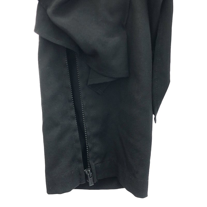 YOHJI YAMAMOTO POUR HOMME / ヨウジヤマモトプールオム WOOL GABARDINE DECO DRAPED PANTS ウールギャバジン デコ ドレープド パンツ