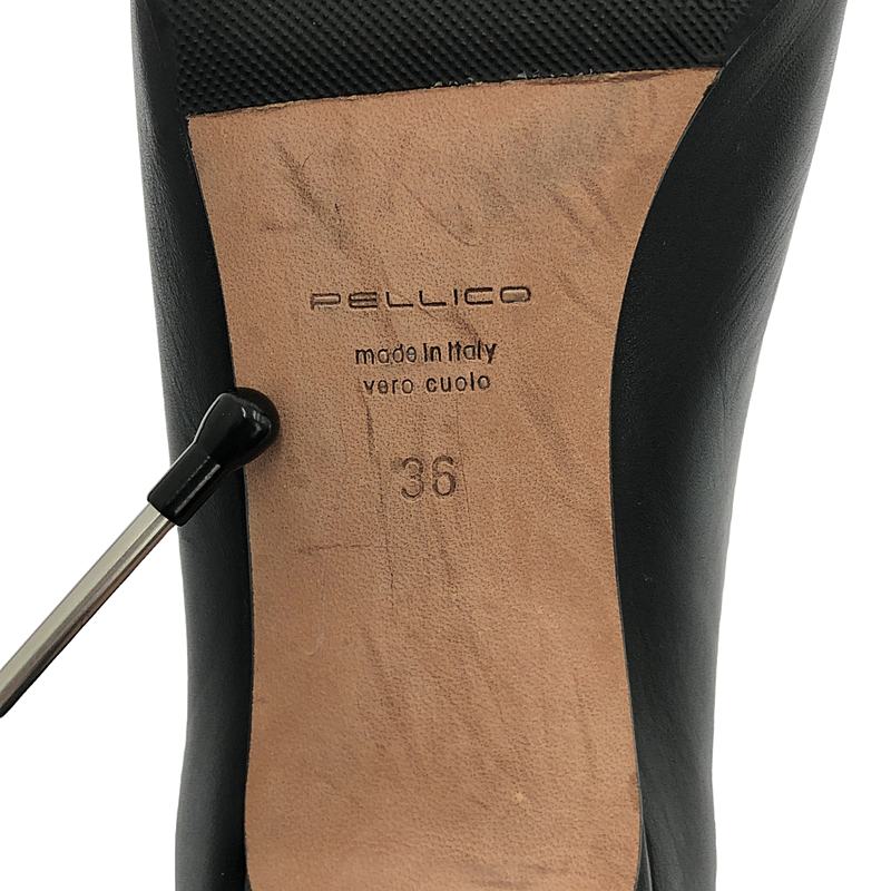 PELLICO / ペリーコ レザー バックジップ ヒール ショートブーツ ブーティ
