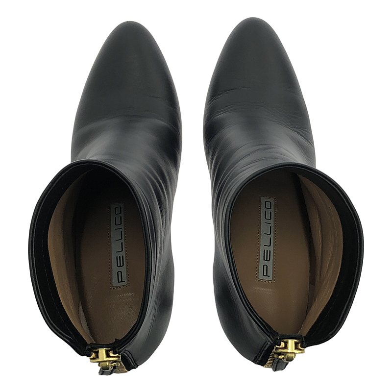 PELLICO / ペリーコ レザー バックジップ ヒール ショートブーツ ブーティ