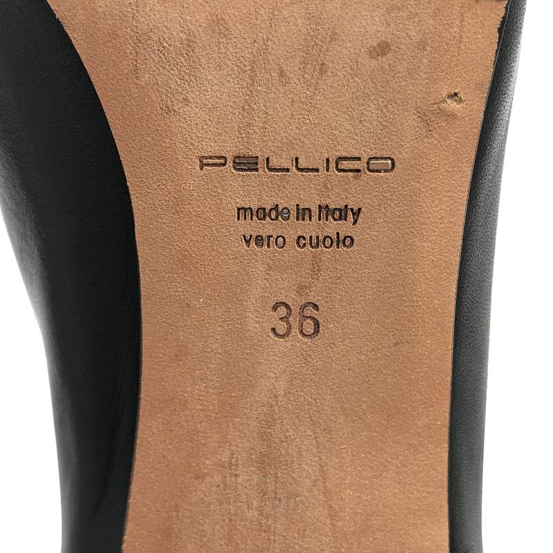 PELLICO / ペリーコ レザー バックジップ ヒール ショートブーツ ブーティ