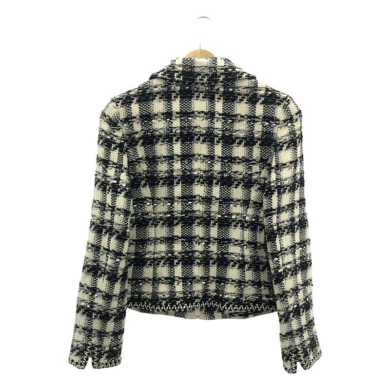 その他 ツイード ビジュー装飾 ジャケット / 総裏地 / 襟着脱可