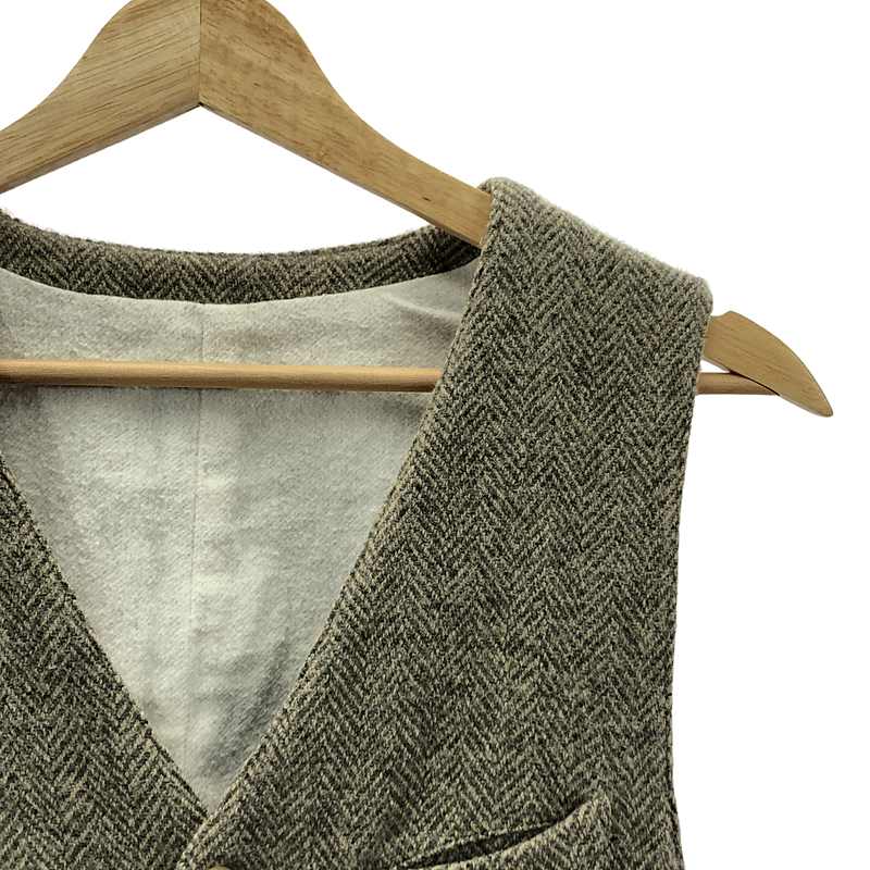 TOUJOURS / トゥジュー ヘリンボーン ウール ベスト