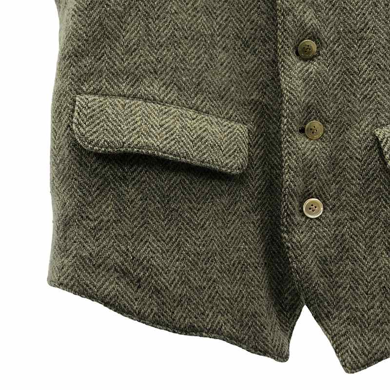 TOUJOURS / トゥジュー ヘリンボーン ウール ベスト