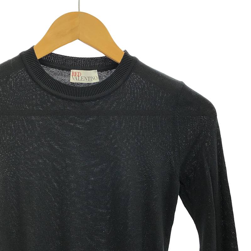 RED VALENTINO / レッドヴァレンティノ 裾フリル クルーネック ニット