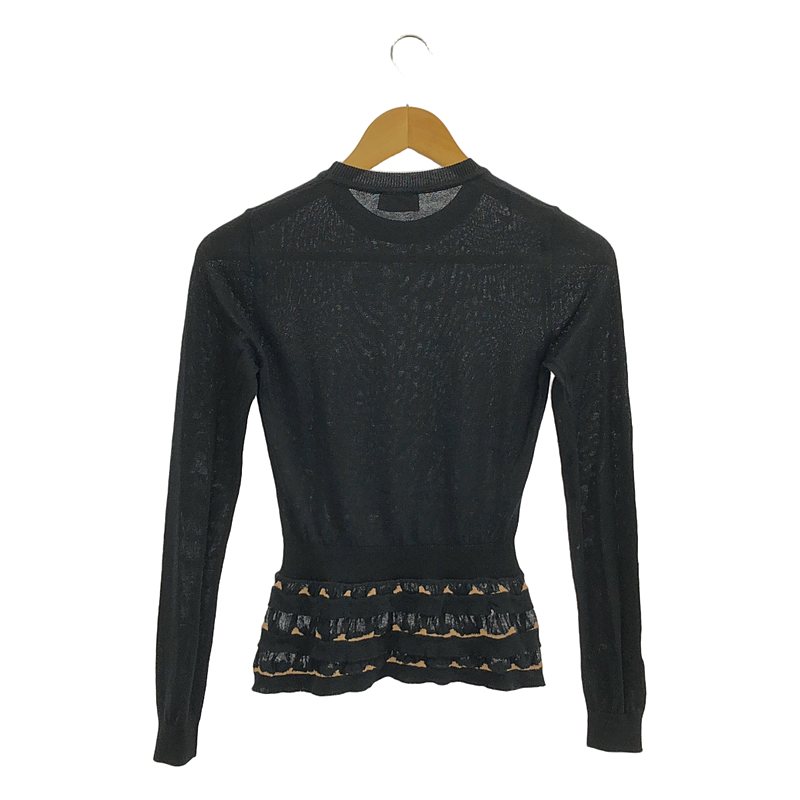 RED VALENTINO / レッドヴァレンティノ 裾フリル クルーネック ニット