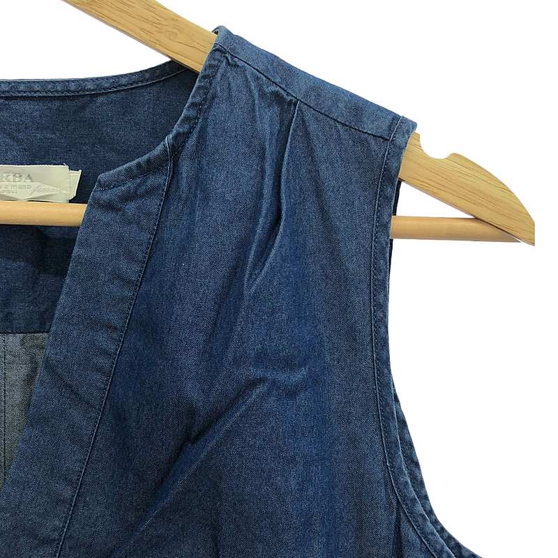 BARBA / バルバ シャンブレー ノースリーブ ワンピース