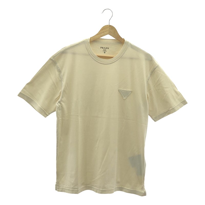 トライアングルロゴ クルーネック コットン Tシャツ | ブランド