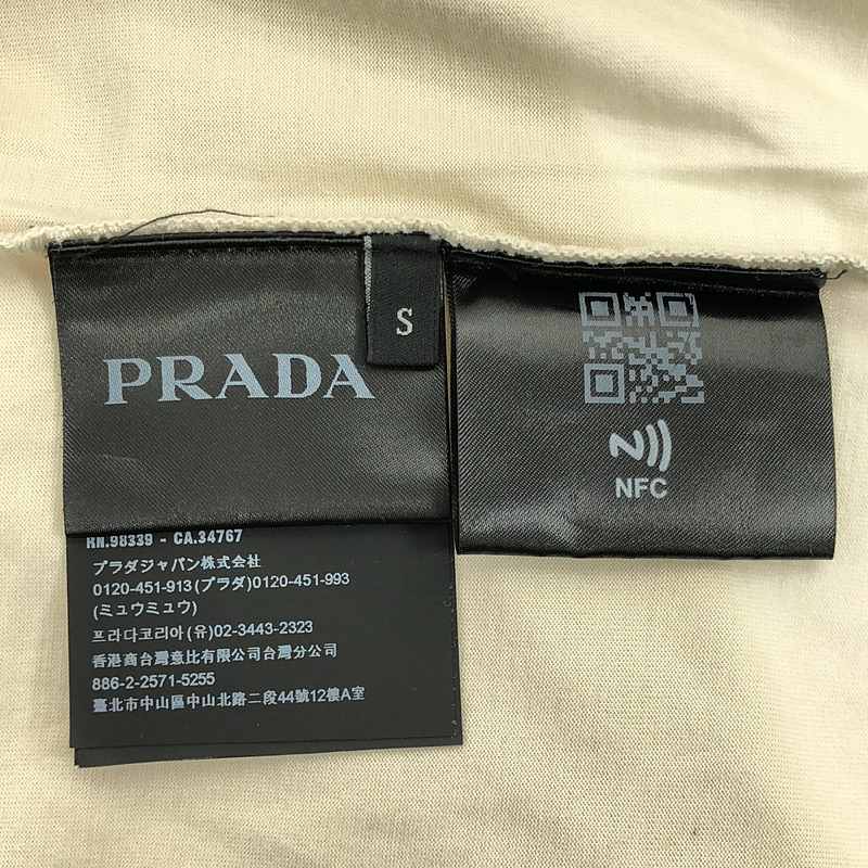 PRADA / プラダ トライアングルロゴ クルーネック コットン Tシャツ