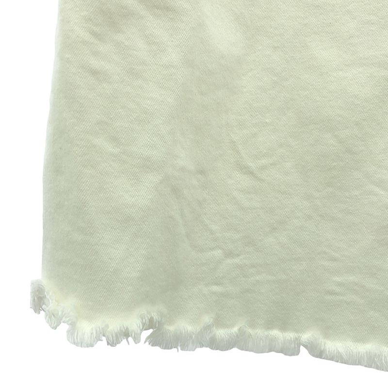 woadblue / ウォードブルー narrow skirt カットオフ加工 ストレッチ ホワイトデニム スカート