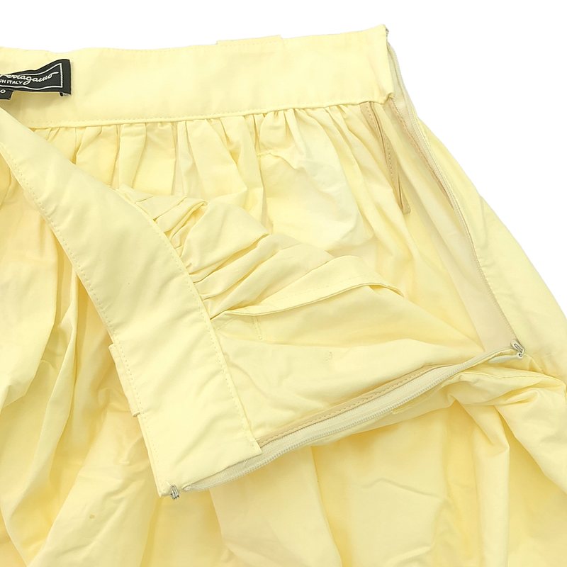 Salvatore Ferragamo / サルヴァトーレフェラガモ ベルト付 裾プリント ギャザー フレア スカート