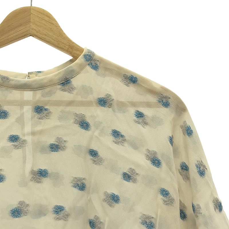 Mame Kurogouchi / マメクロゴウチ Tunic With Small Flower Embroidery ブラウス