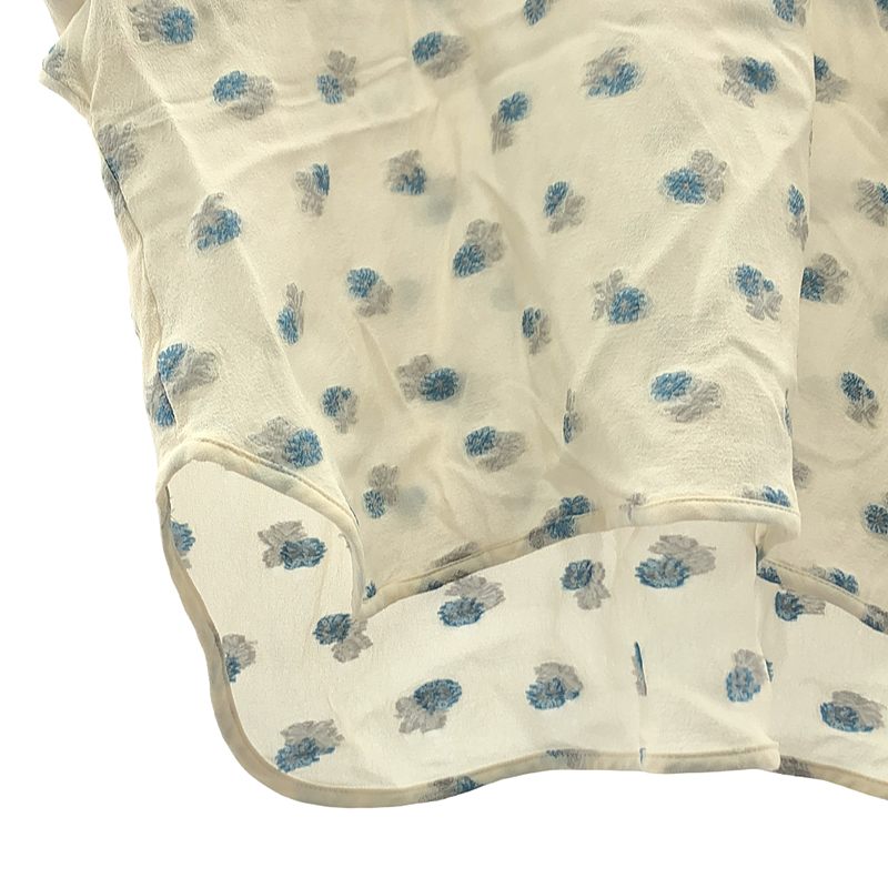 Mame Kurogouchi / マメクロゴウチ Tunic With Small Flower Embroidery ブラウス