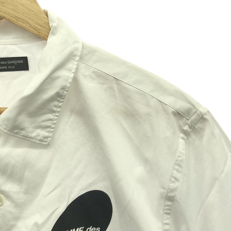 COMME des GARCONS HOMME PLUS / コムデギャルソンオムプリュス ロゴプリント オープンカラー コットン シャツ