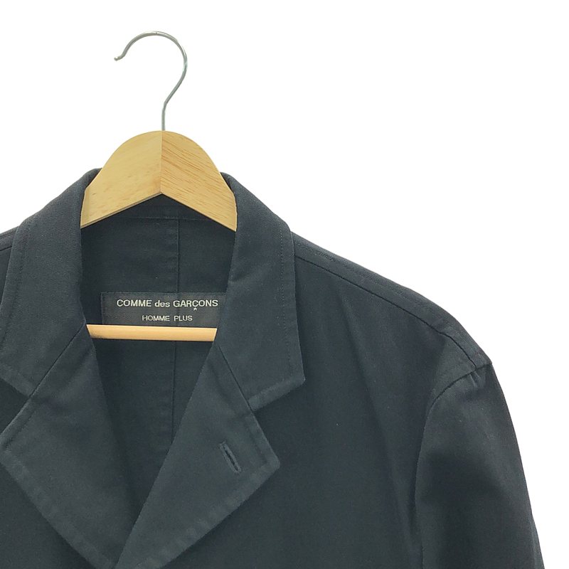 COMME des GARCONS HOMME PLUS / コムデギャルソンオムプリュス 比翼ボタン ツイルコットン テーラードジャケット