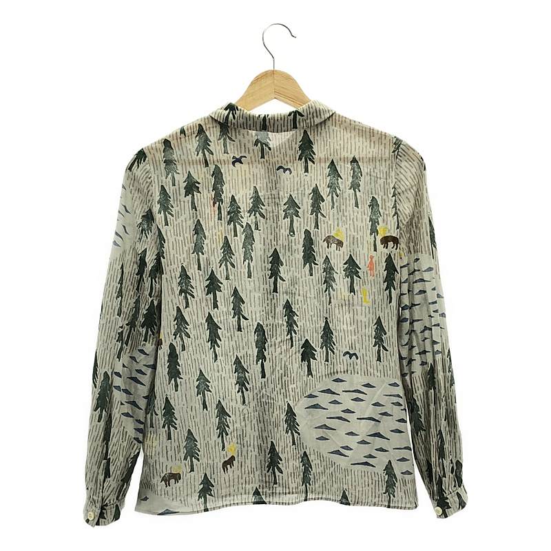 mina perhonen / ミナペルホネン one day / ボイルプリントシャツブラウス