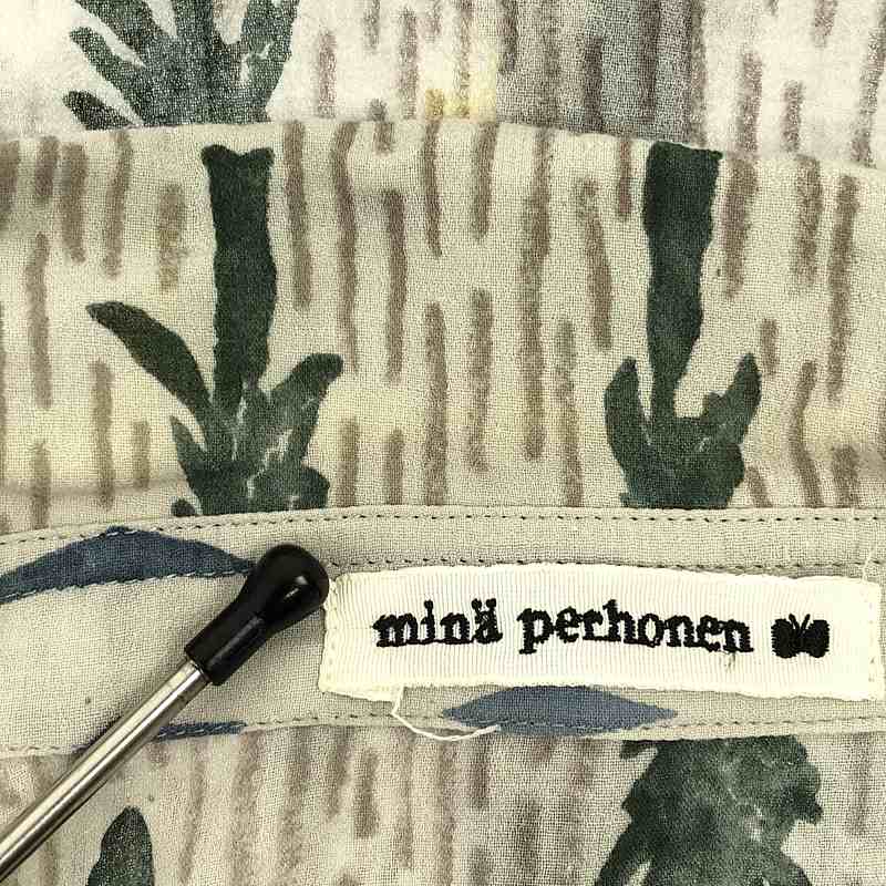 mina perhonen / ミナペルホネン one day / ボイルプリントシャツブラウス