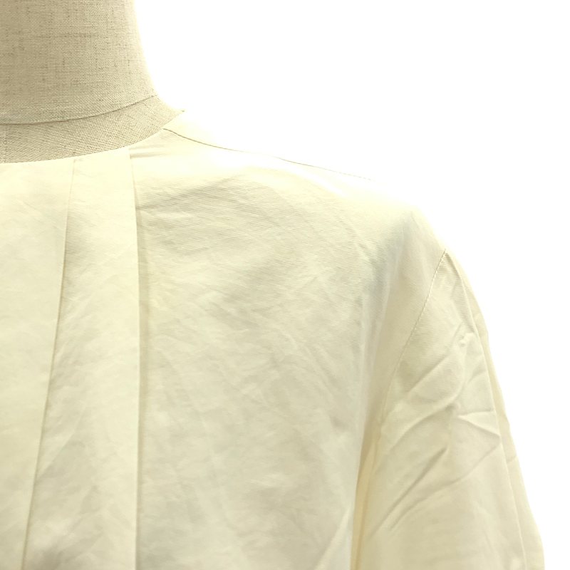 Drawer / ドゥロワー コットン シルク タック ボリュームスリーブ ブラウス