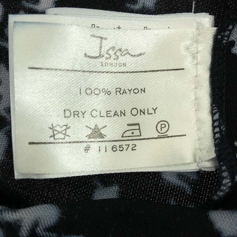 ISSA / イッサ ロンドン レーヨン 総柄 カシュクール ワンピース