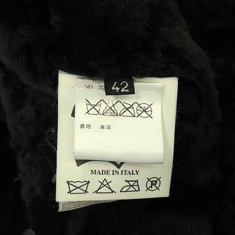 ESTNATION / エストネーション 羊革 ムートン レザー ロングコート ファーフーディ