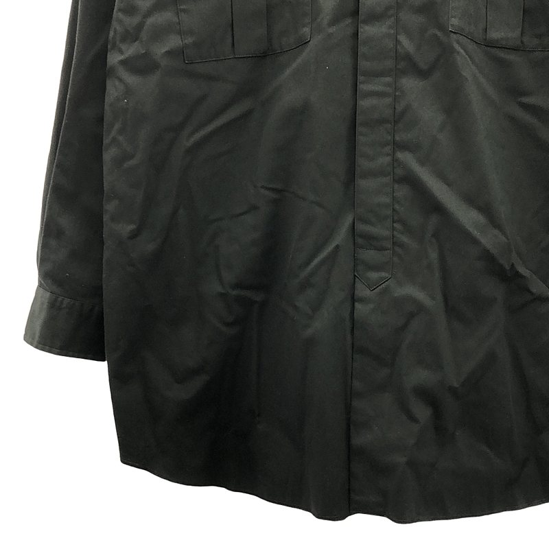 UNION LAUNCH / ユニオンランチ コットン フライフロント オーバー ロングシャツ