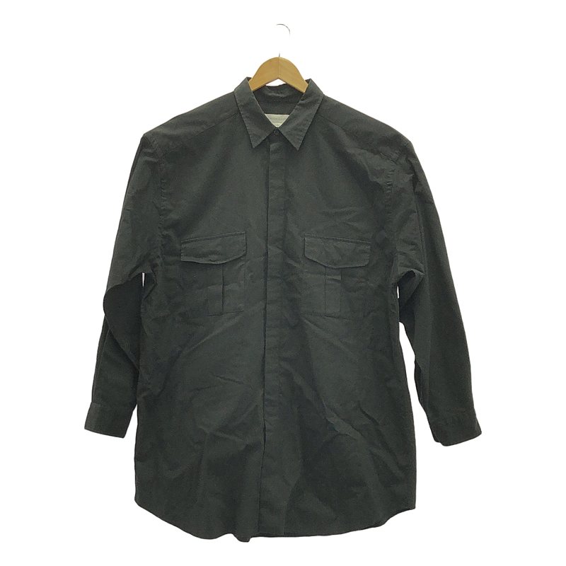 UNION LAUNCH / ユニオンランチ コットン フライフロント オーバー ロングシャツ