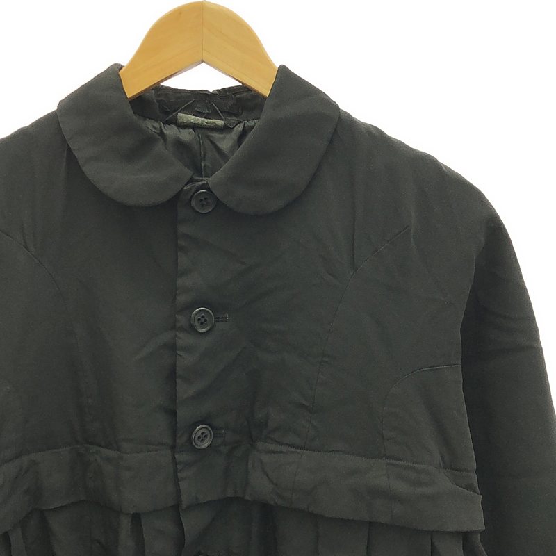 COMME des GARCONS / コムデギャルソン 縮絨 タック ラウンドカラー ジャケット