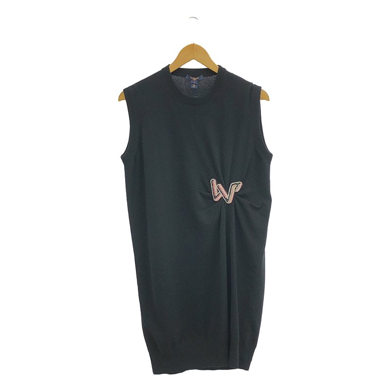 Louis Vuitton / ルイヴィトン ウール カシミヤ ビジュー 装飾 ニット ワンピース