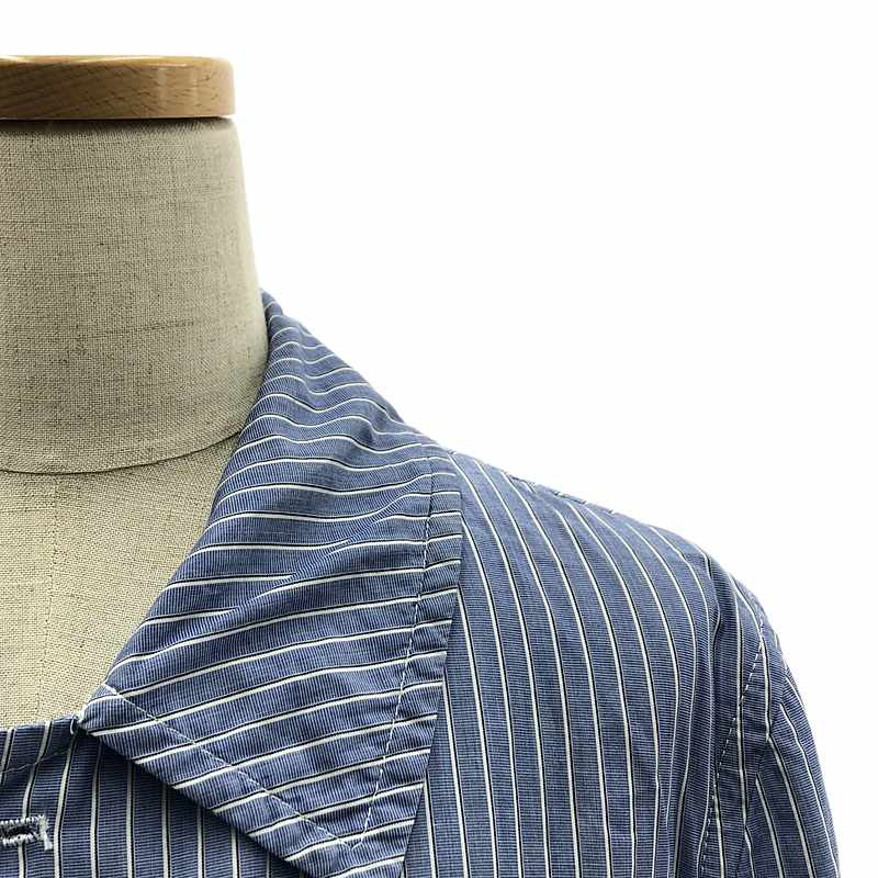 COMME des GARCONS HOMME PLUS / コムデギャルソンオムプリュス ストライプ コットン ステンカラーコート