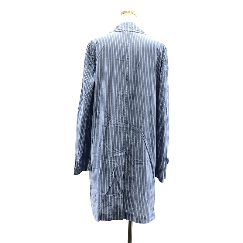 COMME des GARCONS HOMME PLUS / コムデギャルソンオムプリュス ストライプ コットン ステンカラーコート