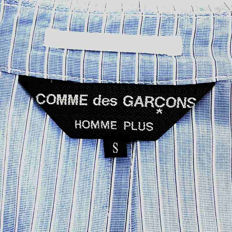 COMME des GARCONS HOMME PLUS / コムデギャルソンオムプリュス ストライプ コットン ステンカラーコート