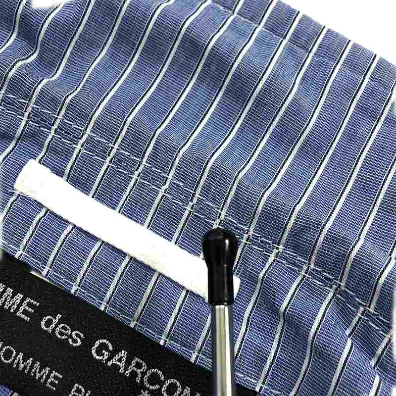 COMME des GARCONS HOMME PLUS / コムデギャルソンオムプリュス ストライプ コットン ステンカラーコート