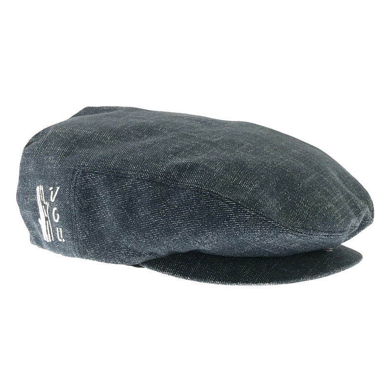 その他 ロゴ 刺繍 デニム ハンチング キャップ