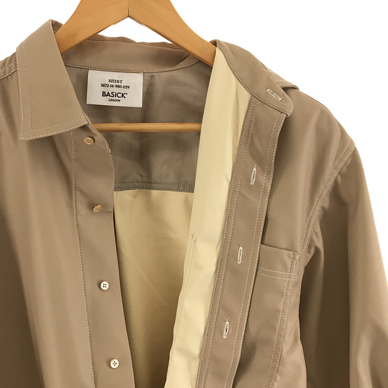 その他 VEGAN LEATHER SHIRT ヴィーガンレザーシャツ