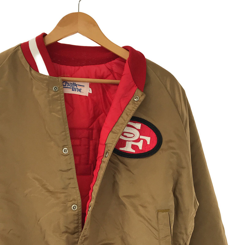 DEAD STOCK CHALK LINE USA製 NFL San Francisco 49ers Gold Satin ...