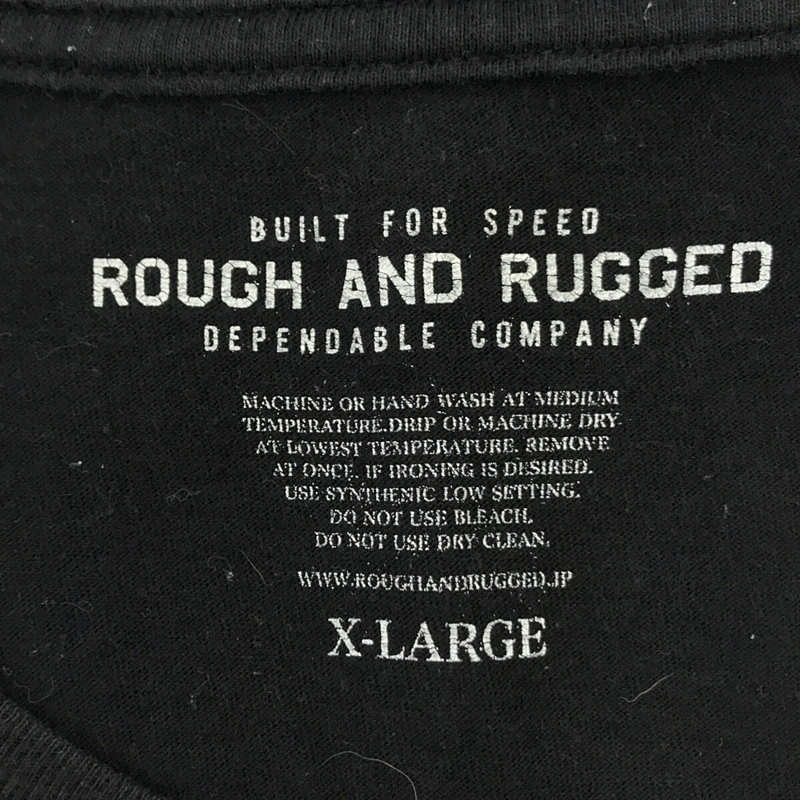 ROUGH AND RUGGED / ラフアンドラゲッド コットン クルーネック プリント Tシャツ カットソー