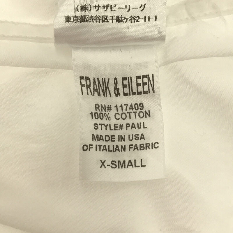 Frank&Eileen / フランクアンドアイリーン PAUL WTP コットン ポール ポプリン プレーン シャツ